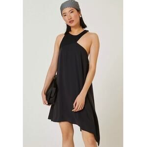 Anthropologie Mixed Up Mini Dress Cut Out Halter Black Cocktail Party Women’s 10